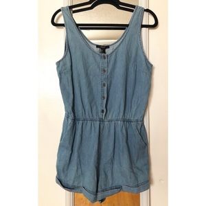 Blue Denim Romper